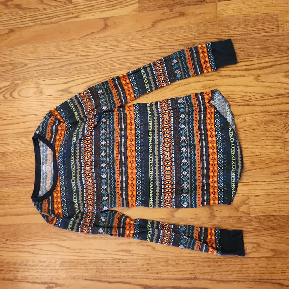 Old Navy printed long sleeve top, size medium